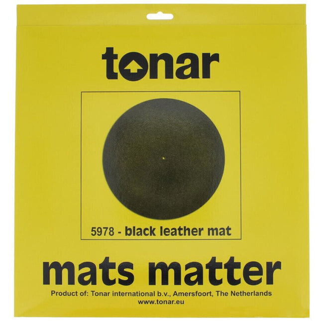 Tonar Black Leather Turntable Mat