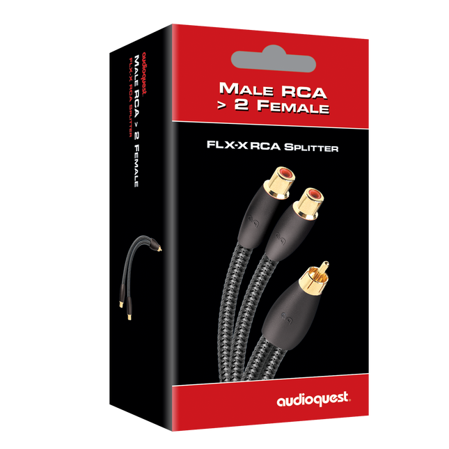Audioquest FLX-X M22F RCA Y Splitter - 1 x Male RCA > 2 x Female RCA