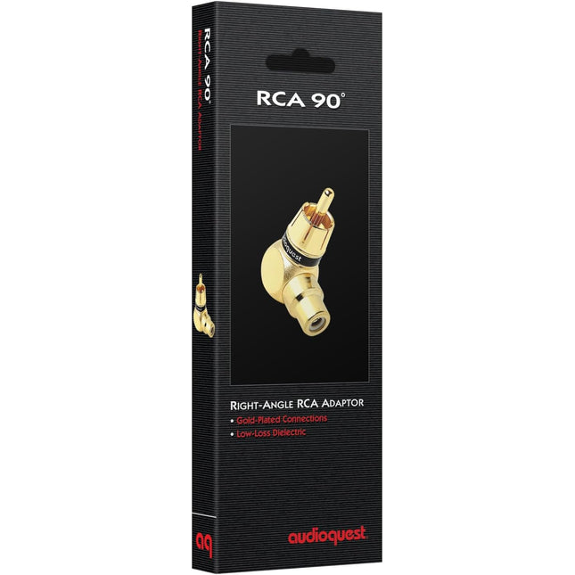 AudioQuest 90 Degree RCA Male to RCA Female Adapter
