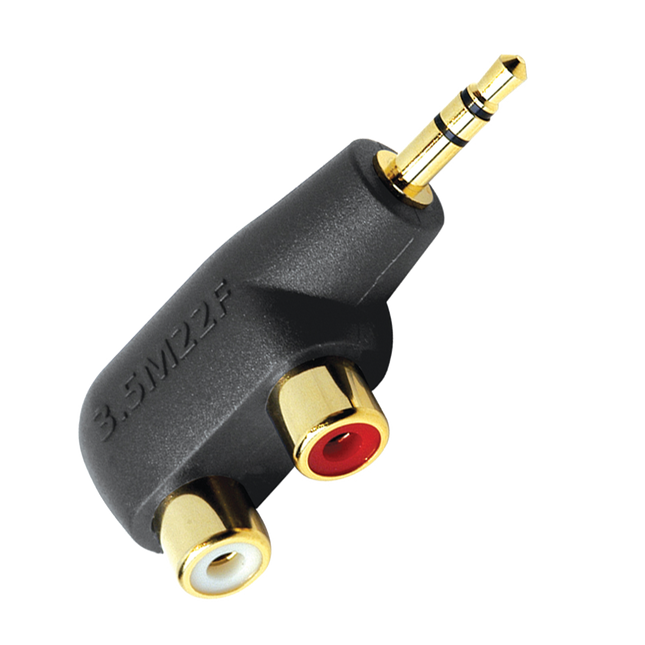 AudioQuest Adaptor - Hard Mini 3.5mm <> 2x Female RCA