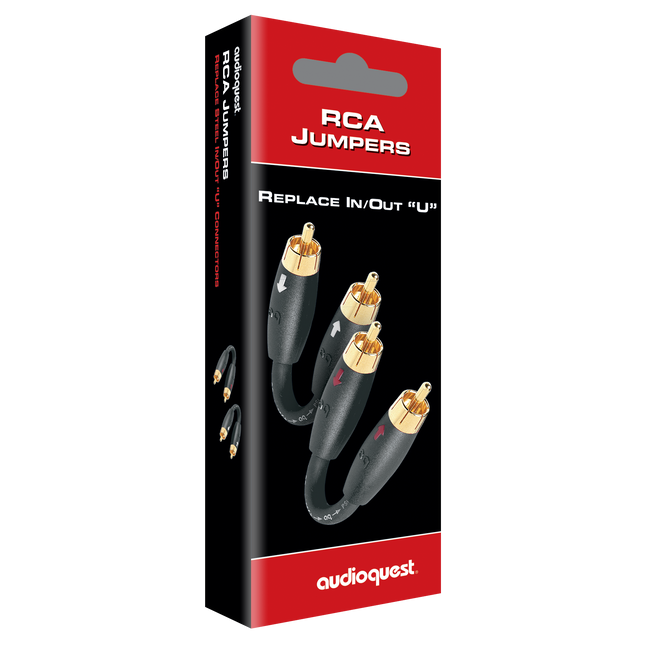 AudioQuest RCA Male-to-Male Preamp Jumpers - 2 Pack