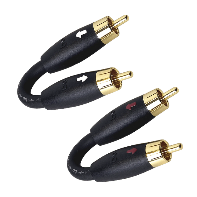 AudioQuest RCA Male-to-Male Preamp Jumpers - 2 Pack