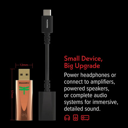 Audioquest DragonFly Copper Digital-to-Analog Converter USB Headphone Amp