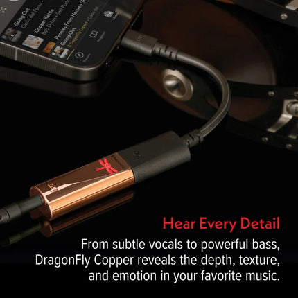 Audioquest DragonFly Copper Digital-to-Analog Converter USB Headphone Amp