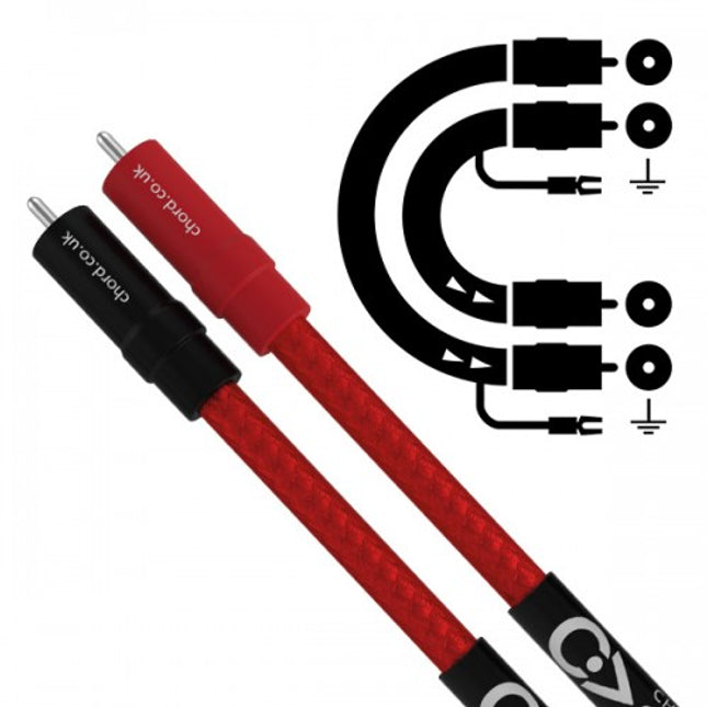 Chord ShawlineX 2RCA to 2RCA Turntable (with fly lead) 1.2m
