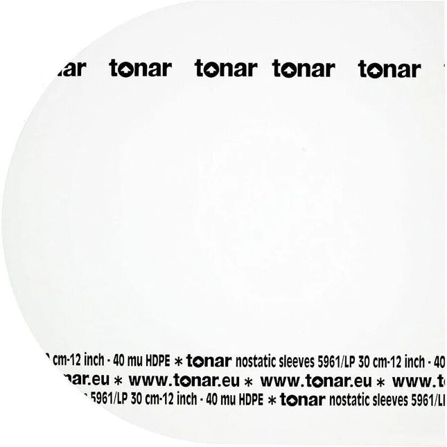 Tonar 12 Inch Anti-Static Inner Record Sleeves - Pack of 50
