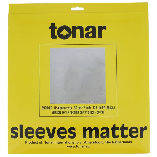 Tonar 12 Inch Anti-Static Outer Record Sleeves - Pack of 25