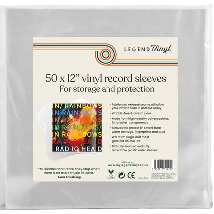 Legend Vinyl 12″ LP Sleeves For Vinyl Records