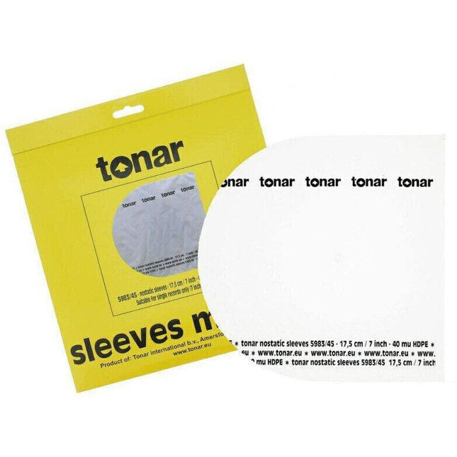 Tonar 7 Inch Anti-Static Inner Record Sleeves - Pack of 50